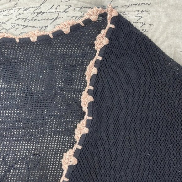 Sole Society Black Cardigan with Decorative Trim - Picture 4 of 9